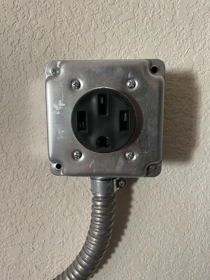 NEMA 14-50 outlet installed for Electrical Panel Upgrade in Hernando